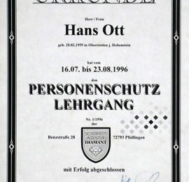 Diamant Personenschutz