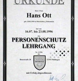 Diamant Personenschutz